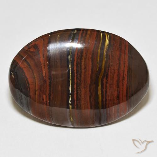 41.58ct Natural Multicolorido Matriz Olho de Tigre, oval, Opaco