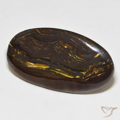 Matriz Olho de Tigre Multicolorido Natural 27.69ct, oval, Opaco