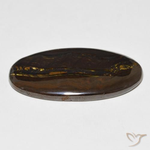 Matriz Olho de Tigre Multicolorido Natural 27.69ct, oval, Opaco