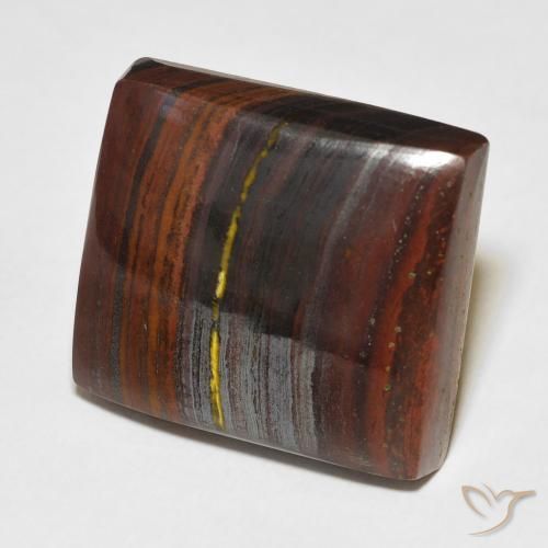 Matriz Olho de Tigre Multicolorido Natural 39.86ct, baguete, Opaco