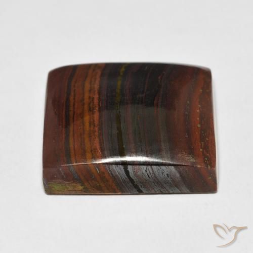 Matriz Olho de Tigre Multicolorido Natural 39.86ct, baguete, Opaco
