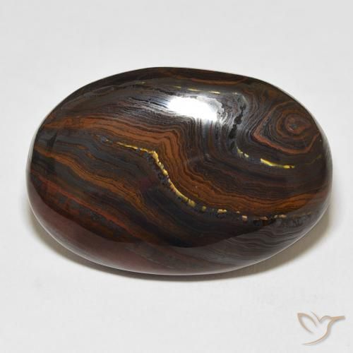 44.70ct Natural Multicolorido Matriz Olho de Tigre, oval, Opaco