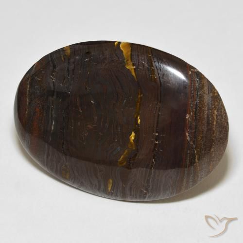 Matriz Olho de Tigre Multicolorido Natural 44.52ct, oval, Opaco