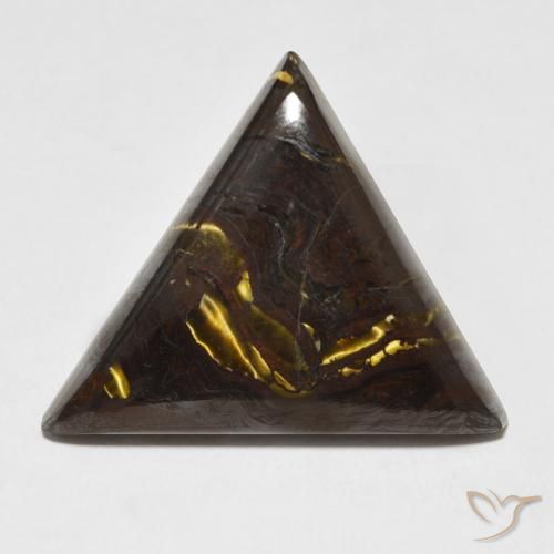 21.22ct Natural Multicolorido Matriz Olho de Tigre, Trilhão, Opaco