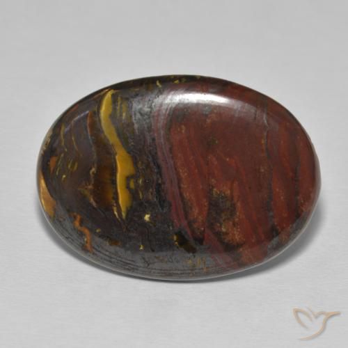 30.34ct Natural Multicolorido Matriz Olho de Tigre, oval, Opaco