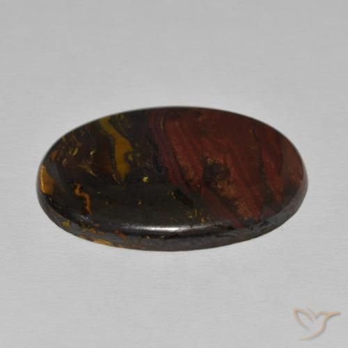 Matriz Olho de Tigre Multicolorido Natural 30.34ct, oval, Opaco