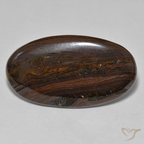 34.97ct Natural Multicolorido Matriz Olho de Tigre, oval, Opaco