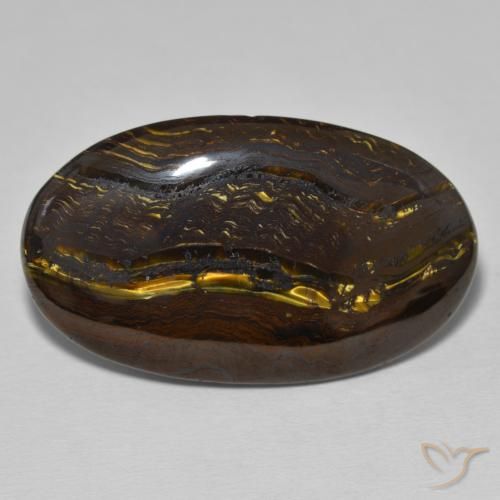 37.26ct Natural Multicolorido Matriz Olho de Tigre, oval, Opaco