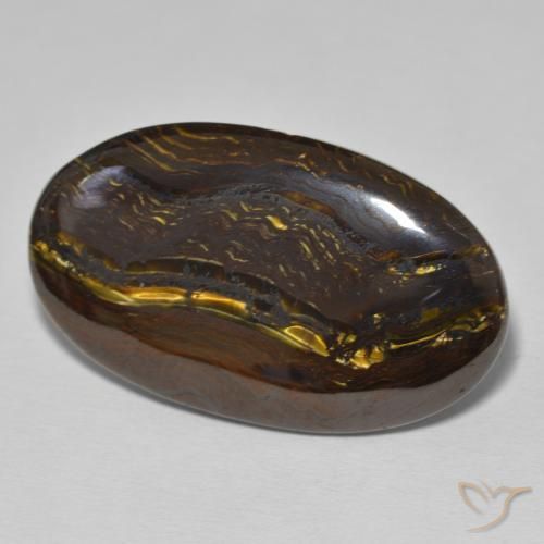 Matriz Olho de Tigre Multicolorido Natural 37.26ct, oval, Opaco
