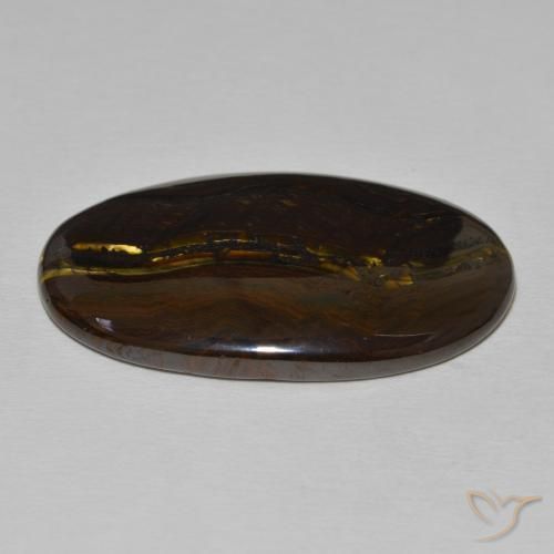 Matriz Olho de Tigre Multicolorido Natural 37.26ct, oval, Opaco