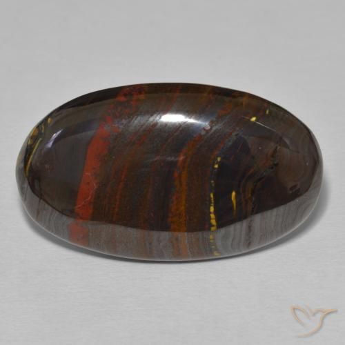 31.26ct Natural Multicolorido Matriz Olho de Tigre, oval, Opaco