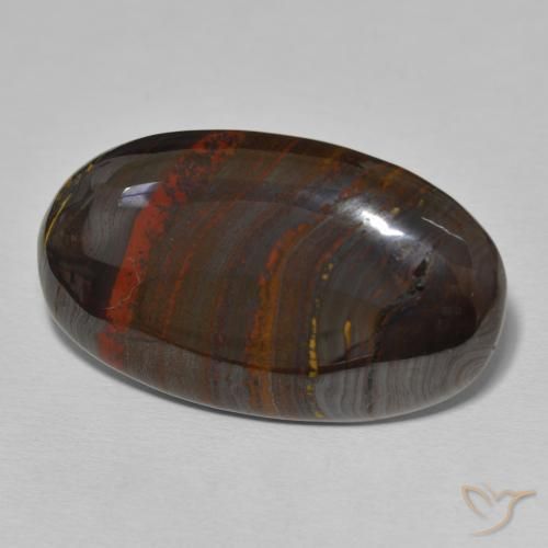 Matriz Olho de Tigre Multicolorido Natural 31.26ct, oval, Opaco