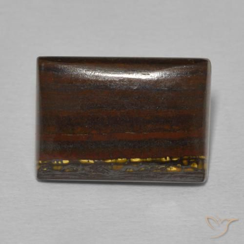 6.07ct Natural Multicolorido Matriz Olho de Tigre, baguete, Opaco