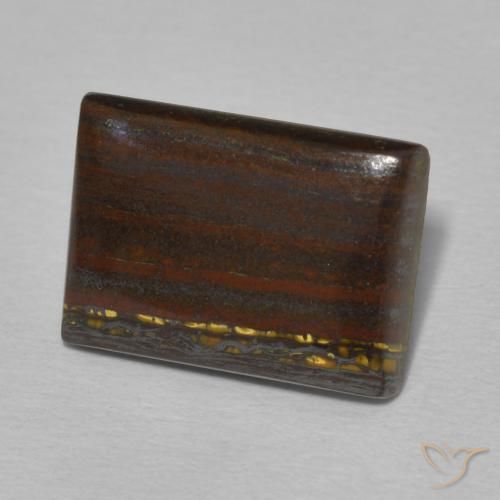 Matriz Olho de Tigre Multicolorido Natural 6.07ct, baguete, Opaco