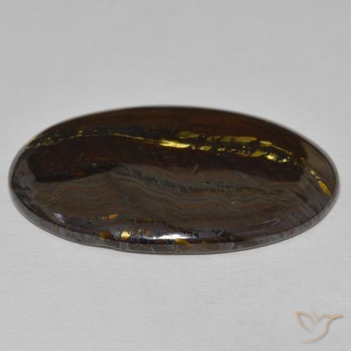 Matriz Olho de Tigre Multicolorido Natural 44.07ct, oval, Opaco