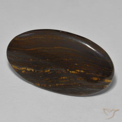 Matriz Olho de Tigre Multicolorido Natural 23.38ct, oval, Opaco