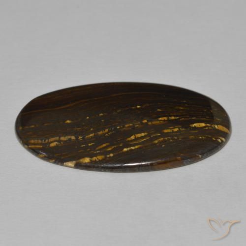 Matriz Olho de Tigre Multicolorido Natural 23.38ct, oval, Opaco
