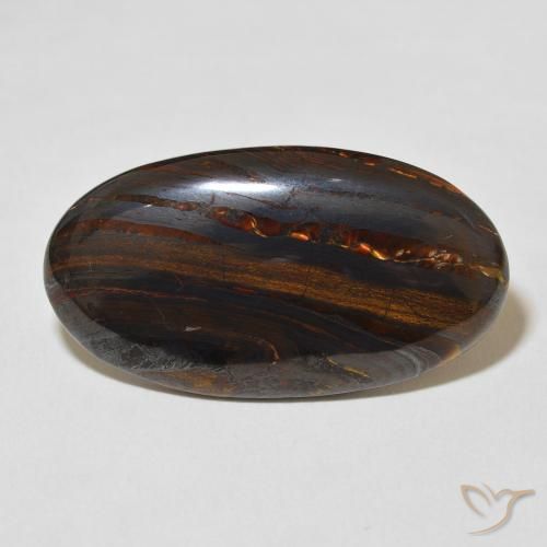 31.33ct Natural Multicolorido Matriz Olho de Tigre, oval, Opaco
