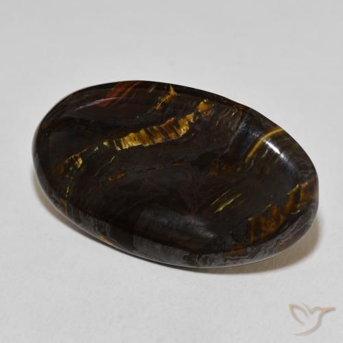 Matriz Olho de Tigre Multicolorido Natural 27.18ct, oval, Opaco