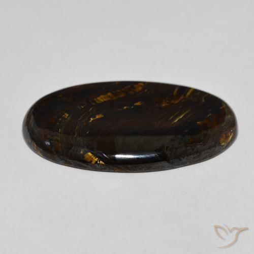 Matriz Olho de Tigre Multicolorido Natural 27.18ct, oval, Opaco
