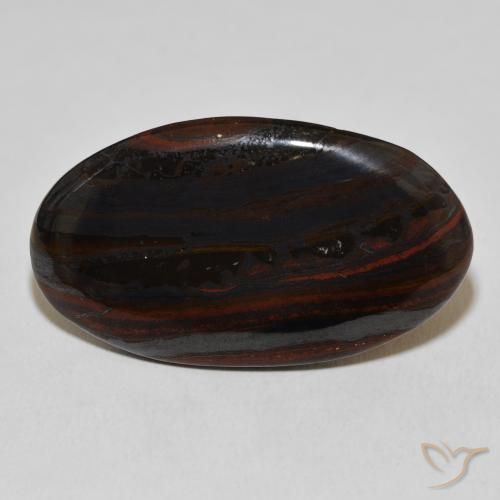 29.81ct Natural Multicolorido Matriz Olho de Tigre, oval, Opaco