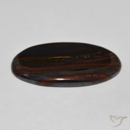 Matriz Olho de Tigre Multicolorido Natural 29.81ct, oval, Opaco