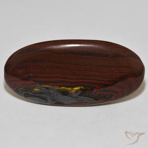 33.09ct Natural Multicolorido Matriz Olho de Tigre, oval, Opaco