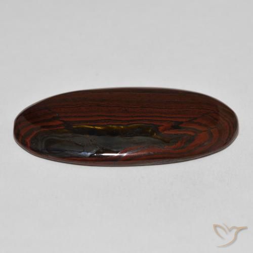 Matriz Olho de Tigre Multicolorido Natural 33.09ct, oval, Opaco