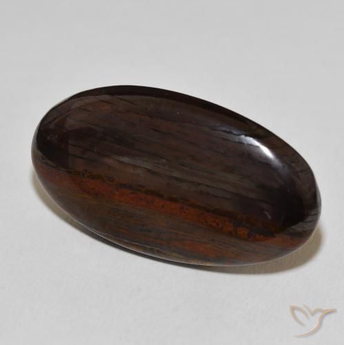 Matriz Olho de Tigre Multicolorido Natural 46.28ct, oval, Opaco