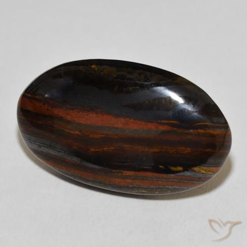 Matriz Olho de Tigre Multicolorido Natural 39.40ct, oval, Opaco