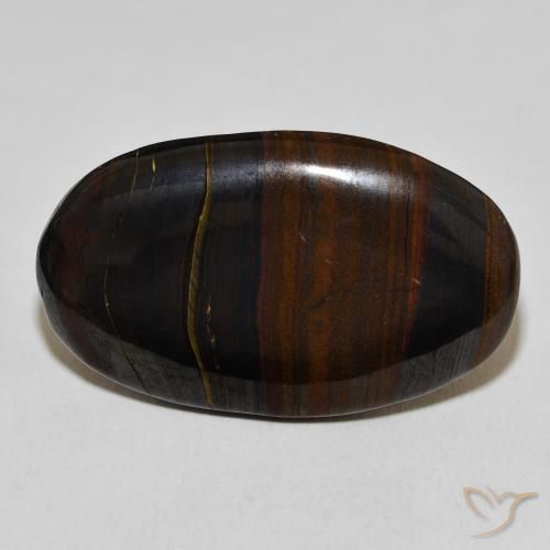30.78ct Natural Multicolorido Matriz Olho de Tigre, oval, Opaco
