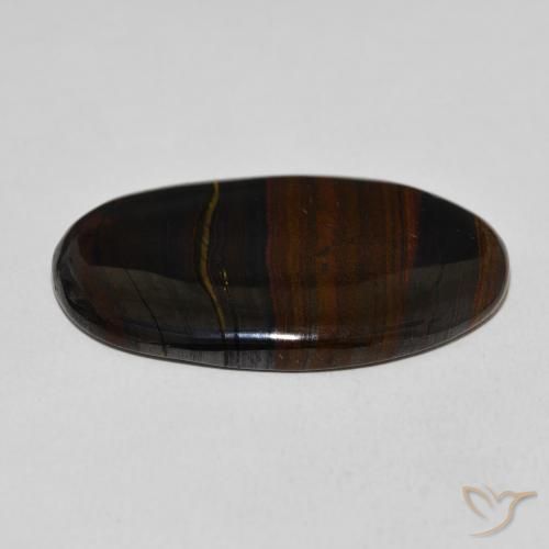 Matriz Olho de Tigre Multicolorido Natural 30.78ct, oval, Opaco