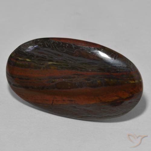 Matriz Olho de Tigre Multicolorido Natural 32.15ct, oval, Opaco
