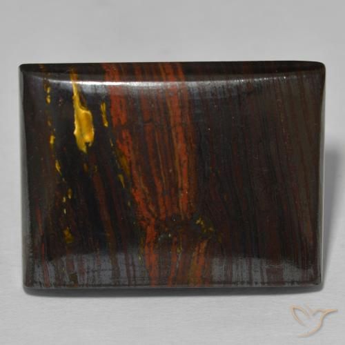 47.43ct Natural Multicolorido Matriz Olho de Tigre, baguete, Opaco