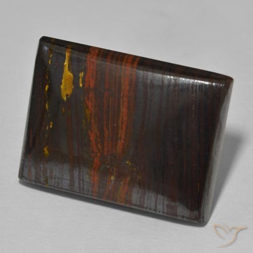 Matriz Olho de Tigre Multicolorido Natural 47.43ct, baguete, Opaco