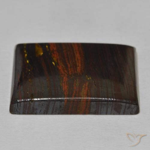 Matriz Olho de Tigre Multicolorido Natural 47.43ct, baguete, Opaco