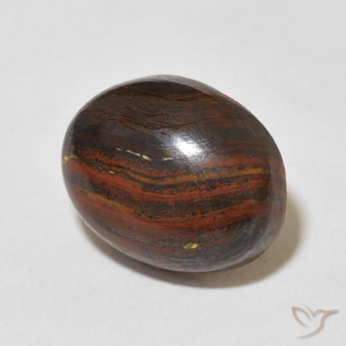 Matriz Olho de Tigre Multicolorido Natural 12.50ct, oval, Opaco