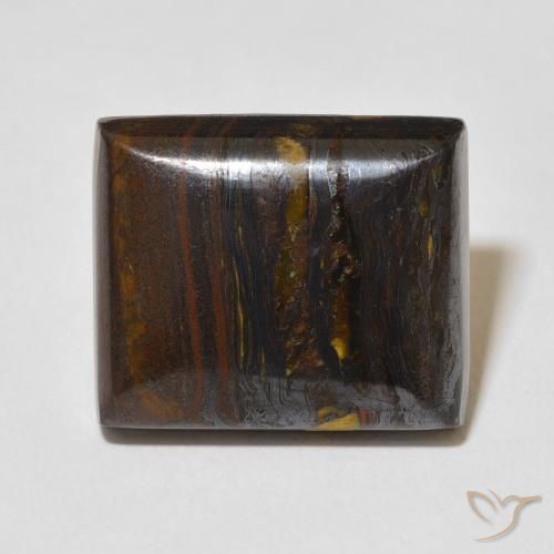 27.25ct Natural Multicolorido Matriz Olho de Tigre, baguete, Opaco