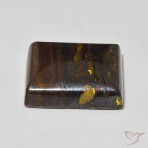 Matriz Olho de Tigre Multicolorido Natural 27.25ct, baguete, Opaco