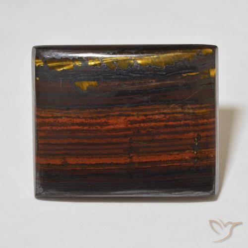 44.19ct Natural Multicolorido Matriz Olho de Tigre, baguete, Opaco