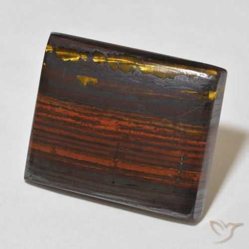 Matriz Olho de Tigre Multicolorido Natural 44.19ct, baguete, Opaco