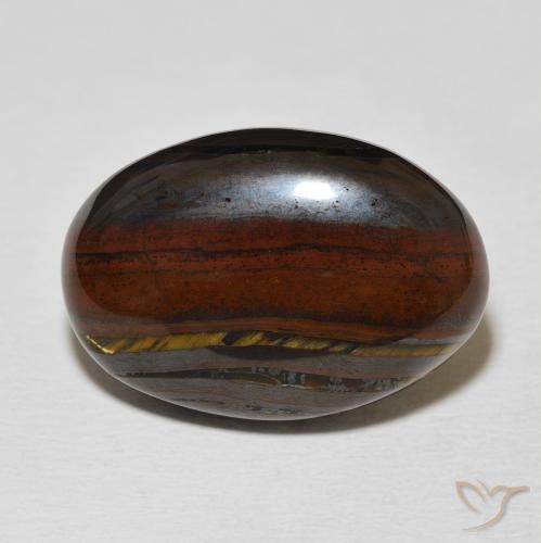 20.82ct Natural Multicolorido Matriz Olho de Tigre, oval, Opaco
