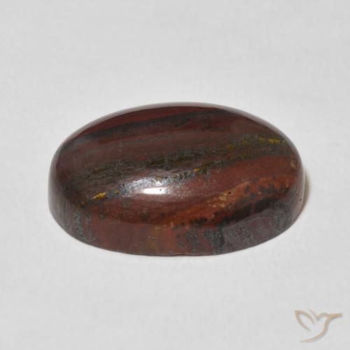 Matriz Olho de Tigre Multicolorido Natural 17.22ct, oval, Opaco