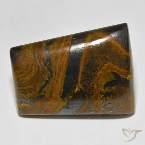 67.54ct Natural Multicolorido Matriz Olho de Tigre, baguete, Opaco