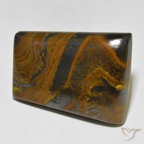 Matriz Olho de Tigre Multicolorido Natural 67.54ct, baguete, Opaco