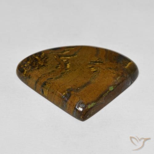 Matriz Olho de Tigre Multicolorido Natural 41.83ct, Formato de pêra, Opaco