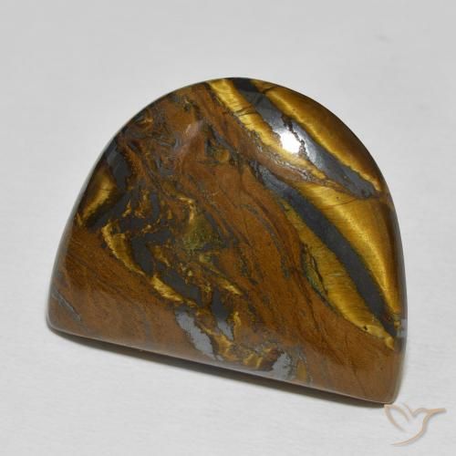 Matriz Olho de Tigre Multicolorido Natural 53.17ct, Chique, Opaco