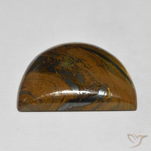 Matriz Olho de Tigre Multicolorido Natural 53.17ct, Chique, Opaco
