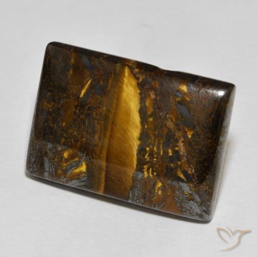 Matriz Olho de Tigre Multicolorido Natural 49.75ct, baguete, Opaco