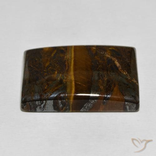 Matriz Olho de Tigre Multicolorido Natural 49.75ct, baguete, Opaco